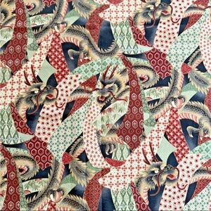 Hoffman International Kimono Collection Japanese Dragon Quilting Cotton 30"x42"